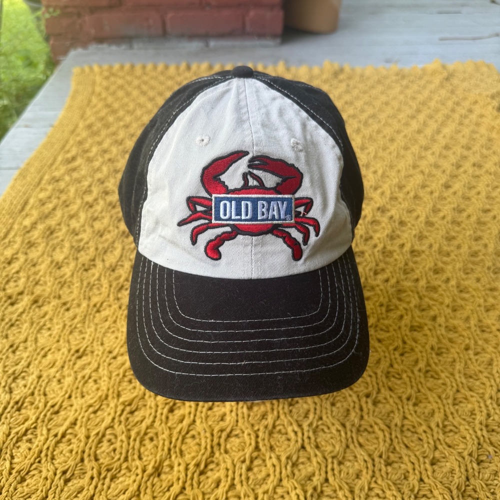 Old Bay Seasoning Blue Crab Hat Maryland Baseball Cap OSFM Nautical Travel Food
